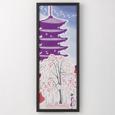 ふるさと納税 山県市 手ぬぐい額(高級木目タイプ こげ茶 UVカットアクリル板仕様)