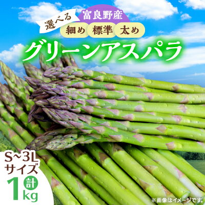 【ふるさと納税】【選べるサイズ/S～M(細め)～】【先行予約】【2026年発送】富良野産アスパラ1kg_ アスパラガス 野菜 アスパラ 富良野 北海道 人気 おすすめ 送料無料 贈答 ギフト 冷蔵 産地直送 産直 1kg 細め 【配送不可地域：離島】【G1632454】