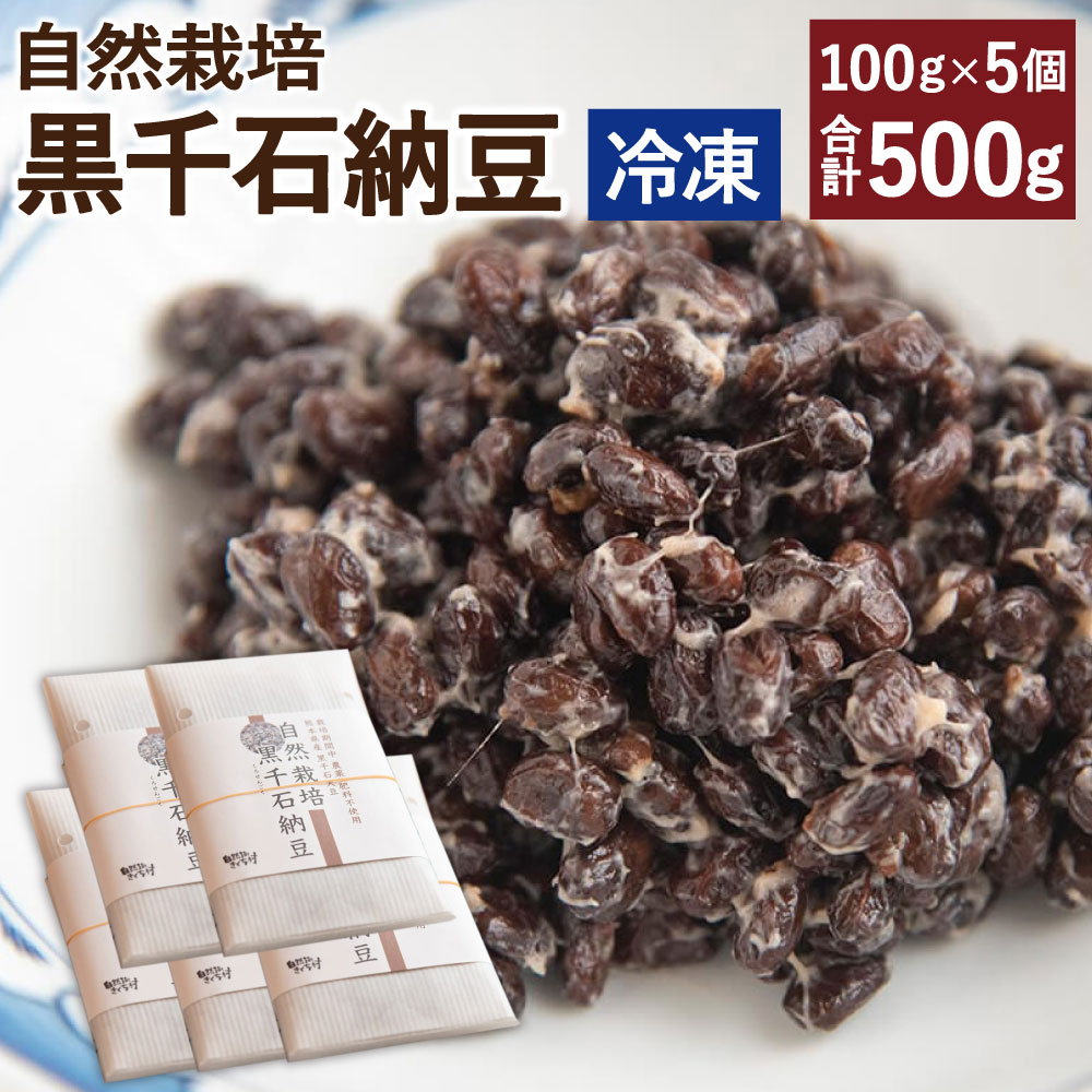 【ふるさと納税】冨田さんの黒千石納豆 合計500g 100g×5個 セット 自然栽培 納豆 大豆 黒千石大豆 発酵 無添加 冷凍 熊本県産 九州産 送料無料 《30日以内に出荷予定(土日祝除く)》