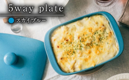 
                  【有田焼】【直火・レンジOK】 5way plate（スカイブルー）/ グリルプレート / 佐賀県 / 株式会社まるぶん [41APCD001]
                