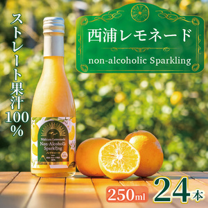 西浦 レモネード スパークリング ジュース ストレート 果汁 100％ 250ml×24本 希少 柑橘 静岡 沼津 