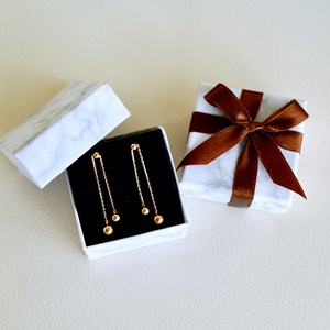 K18(18金) イエローゴールド おしゃれ 長さ調節 技あり ボール チェーン ピアス 地金  (直径3mm4mm 5mm) 保証書付 M1237-1 242-032