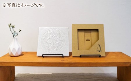 置時計 LACE TILE CLOCK 『グレー』【杉浦製陶】 インテリア 雑貨 おしゃれ [TAO002]