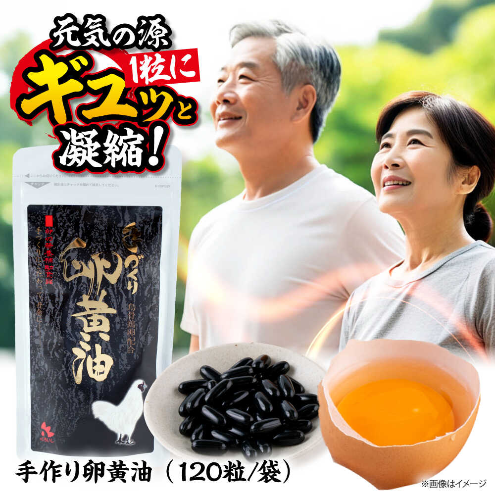 【ふるさと納税】手づくり 卵黄油 120粒 84g 卵 サプリメント 健康 熊本県 合志市【株式会社 くろいし】 玉子 たまご 健康 国産 熊本県産 サプリ 手作り [AYAX003]