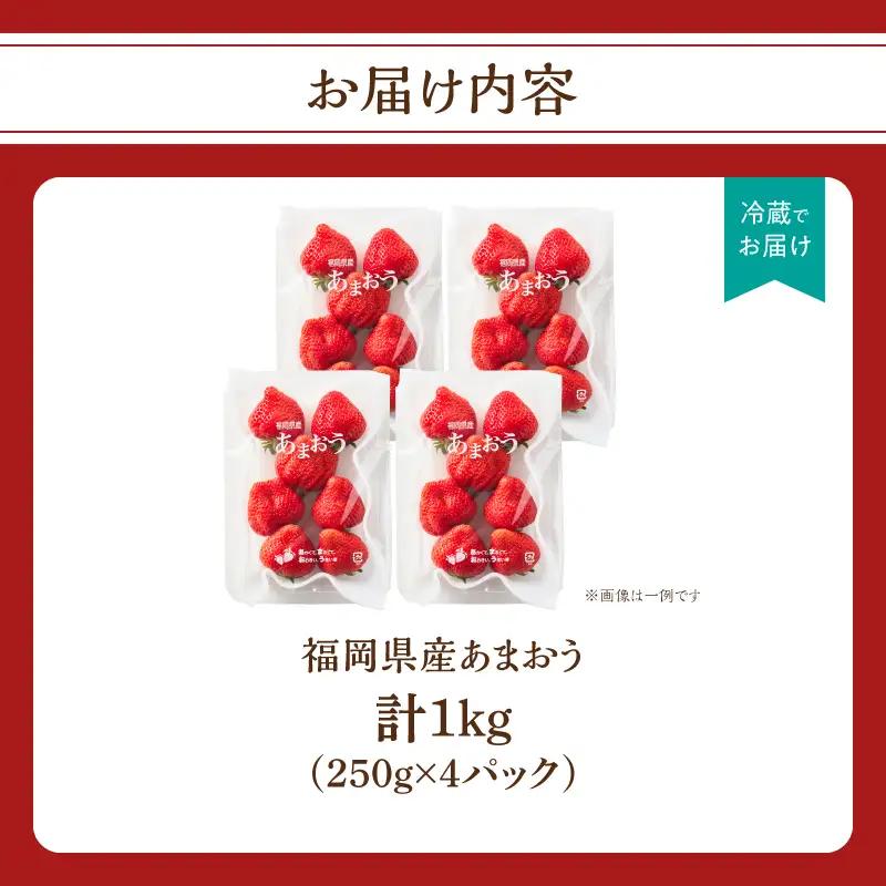 福岡県産あまおう 250g×4パック【2027年3月発送開始】＜配送不可：離島＞ あまおう いちご 苺 イチゴ 福岡県 八女市 137-001