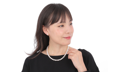老舗の真珠専門店・無調色花珠鑑別書付きアコヤ真珠 ネックレス ・ イヤリング セット8.0～8.5ミリ / 伊勢志摩 志摩 三重県 真珠 パール あこや アクセサリーネックレス イヤリング ピアス セ