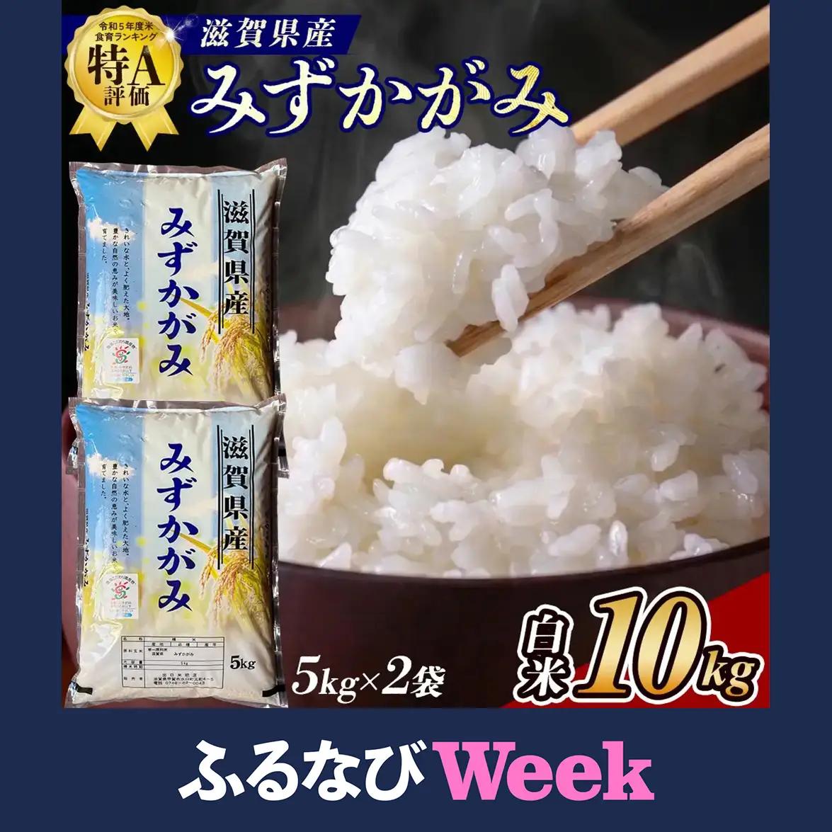 【ふるなびWEEK対象】【令和7年産】近江米みずかがみ白米10kg（5kg×2袋）
