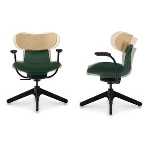 Mla3_コクヨチェアー　イングライフ(ディープグリーン)／背クッション・肘無し・カーペット用（Wキャスター）　／在宅ワーク・テレワークにお勧めの椅子