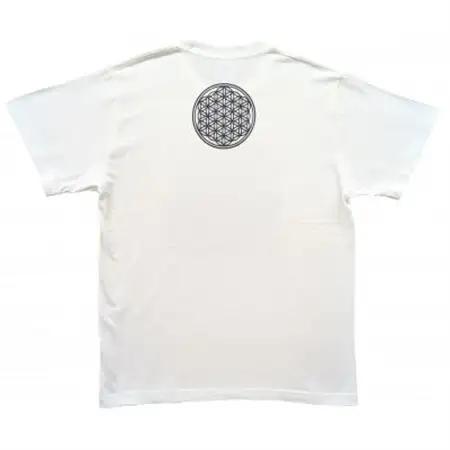 Tシャツ フラワー・オブ・ライフ 麻炭 白 (半袖 160サイズ)【1619660】