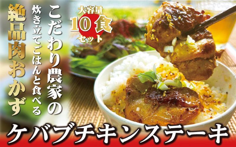絶品ケバブチキンステーキ3種(計10パック) と ごはん 10パック