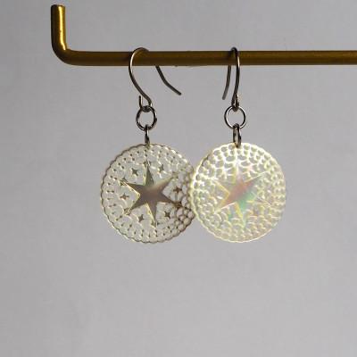 ふるさと納税 大和高田市 白蝶貝「ベツレヘムパール風」ピアス |  | 01