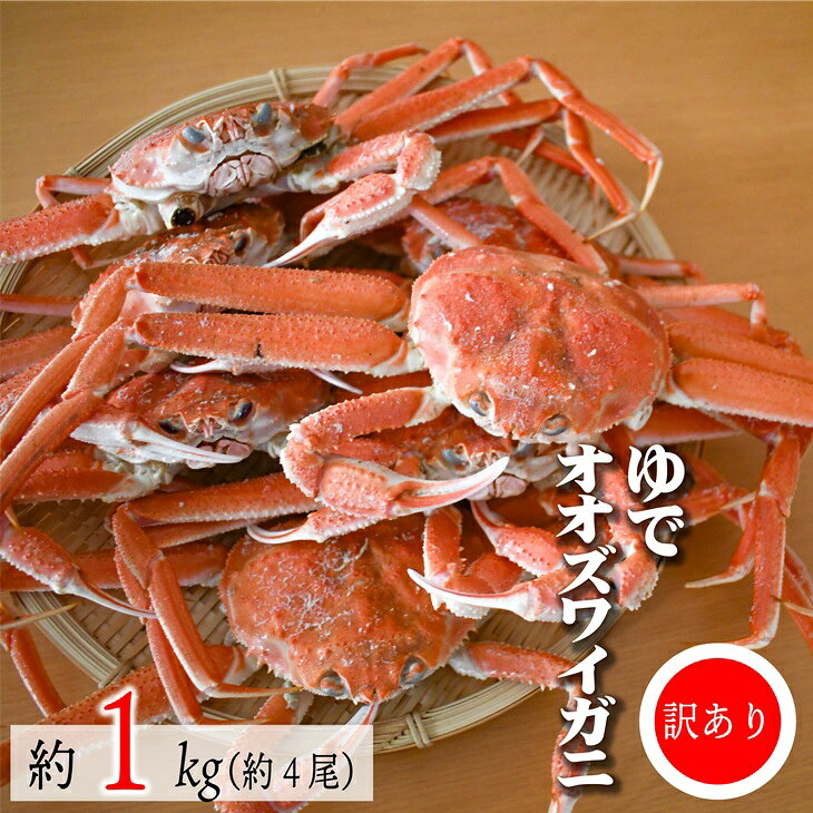 【ふるさと納税】訳あり ゆでオオズワイガニ約1kg(約4尾入)[02-1410]※離島・沖縄県不可※ 北海道 浦河 ふるさと納税 オオズワイガニ カニ ゆで 1kg 漁協直送 冷蔵発送 送料無料