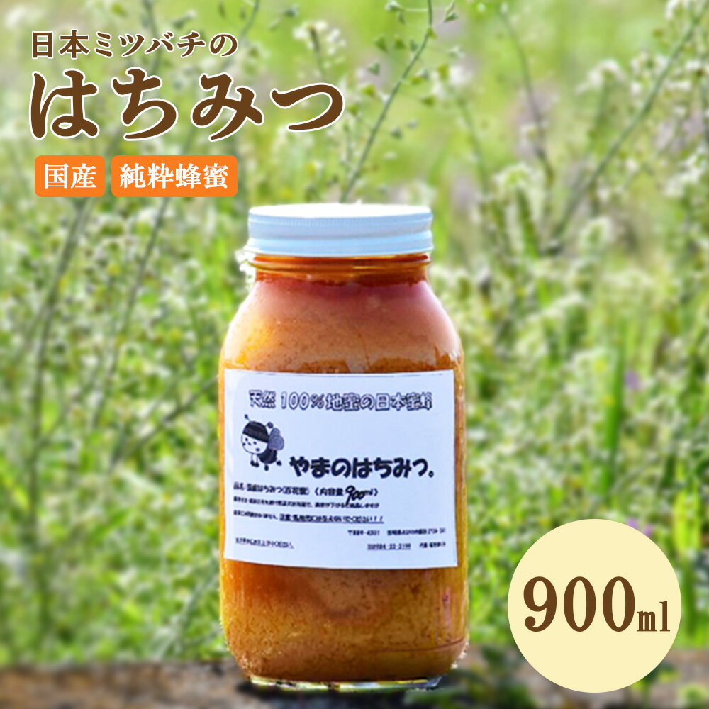 【ふるさと納税】はちみつ 日本蜜蜂の蜂蜜 900ml 蜂蜜 百花蜜 調味料 天然100% 蜂蜜 非加熱 ハニー トースト パン ヨーグルト 隠し味 コーヒー 紅茶 国産 送料無料