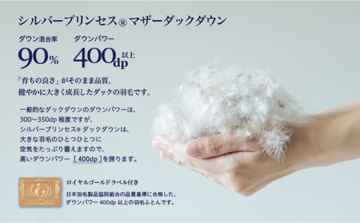 【1月配送】【訳あり】【ダブル】羽毛布団 本掛け シルバープリンセスダックダウン90%（色・柄おまかせ）《壱岐市》【富士新幸九州】[JDH089] 秋冬 羽毛布団 うもうぶとん 羽毛ぶとん 羽毛ふとん