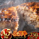 【ふるさと納税】A5 佐賀牛100％ ハンバーグ 計750g（150g×5個） 個包装 /焼肉どすこい [UCC024]