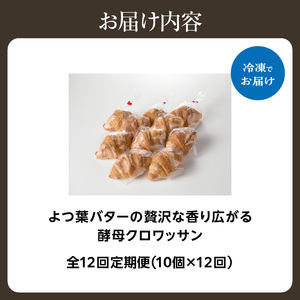 【全12回定期便】よつ葉バターの香り♪酵母クロワッサン１０個 065-06-T04