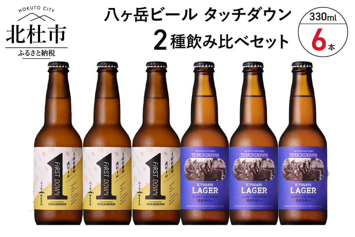 
「八ヶ岳ビール タッチダウン」ファーストダウン・清里ラガー2種飲み比べセット
