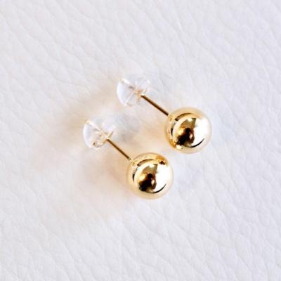 ふるさと納税 甲府市 【ジュエリー】K18 イエローゴールド地金ボールシンプル ピアス(7mm) 保証書付 KO-0033 |  | 01