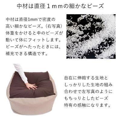 ふるさと納税 坂戸市 カバー付きビーズクッション　サララ　ベージュ |  | 02