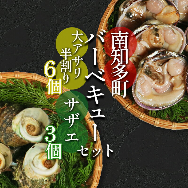 【ふるさと納税】 バーベキューセット 大アサリ 半割6個 サザエ 3個 冷凍 セット 詰め合わせ BBQ バーベキュー あさりさざえ 貝 貝類 かい ふるさと納税貝 ふるさと納税かい