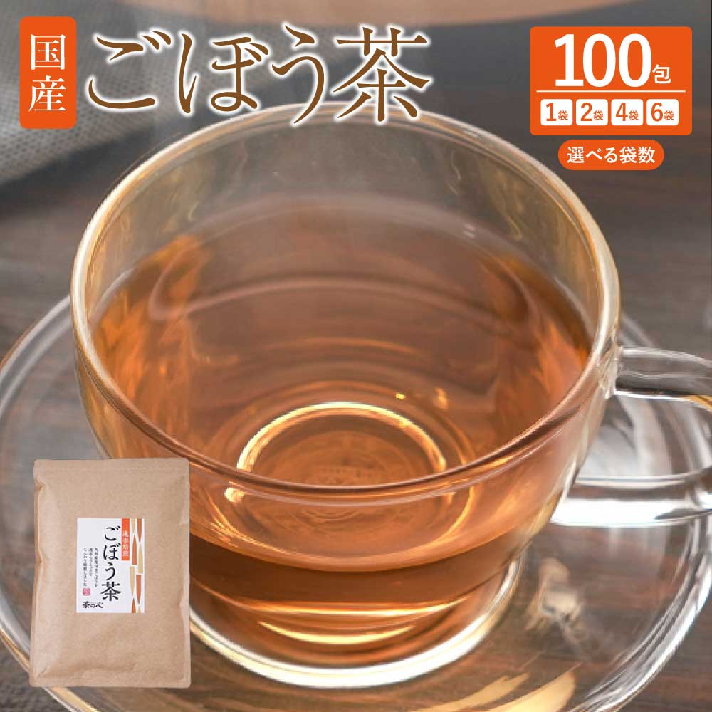 【ふるさと納税】 九州産 ごぼう茶 選べる内容量1袋〜6袋 1袋あたり100包