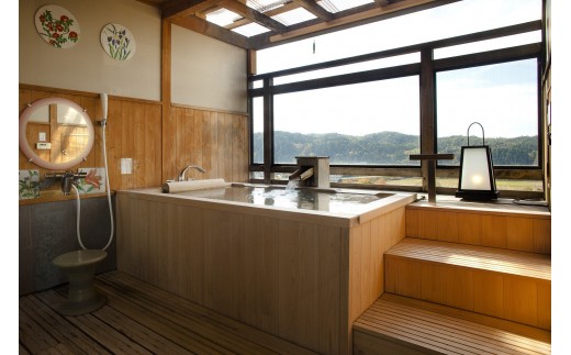 【ゆ湯の宿白山菖蒲亭】平休日1泊2食付　ペア宿泊券《「ゆ湯の館」露天風呂付和室》