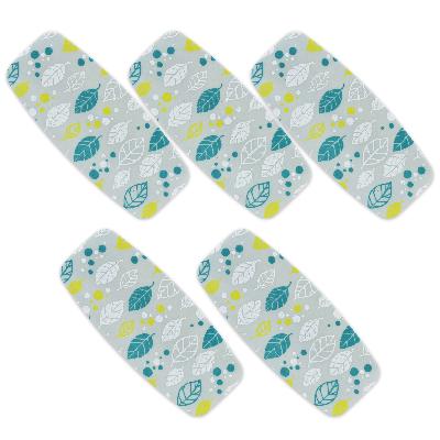 ふるさと納税 海南市 和歌山県海南市 友禅和紙おしぼりトレー ウインターリーフ グレー 5枚セット 北欧風のおしぼりトレー