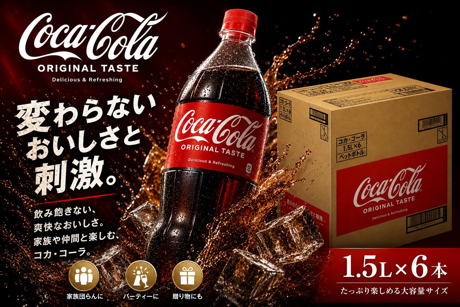 
                  ｺｶ･ｺｰﾗ1.5LPET 1ケース（6本入り）
                