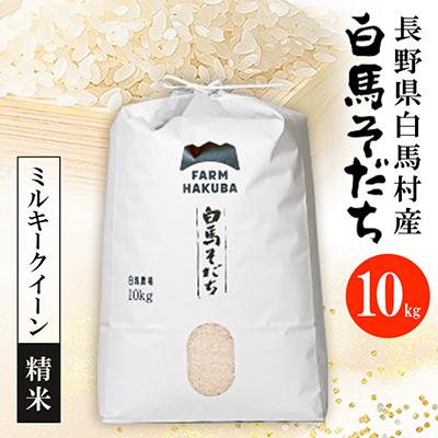 ふるさと納税 白馬村 【令和7年産】『白馬そだち』長野県白馬村産　お米　ミルキークイーン10kg(精米)
