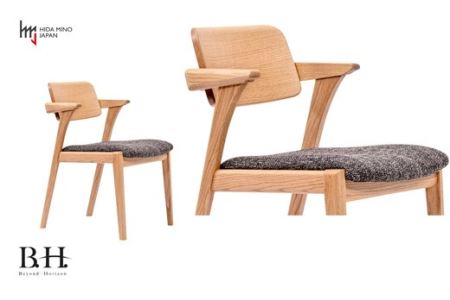 D118-02 B.H.ダイニングチェア（ショートアーム）【オーク材】JBH-DCO208A PNO/EベガスCOA