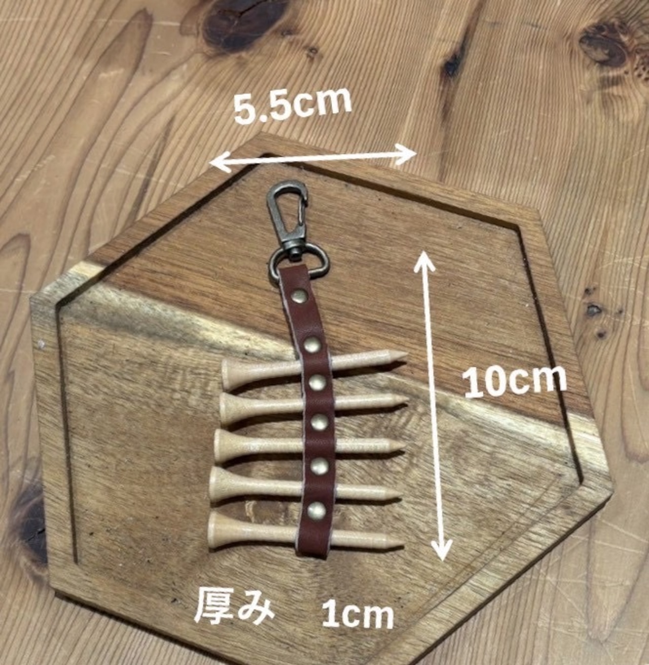 ゴルフティー フォルダー ティー付 JINTO 野球 グローブ 革 革小物 レザー ゴルフ：ターコイズ