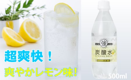 大人気！【強】炭酸水レモン（500ml×24本） A070-008