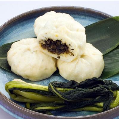 ふるさと納税 長野市 おやき 野沢菜8個　信州産 石臼挽き地粉