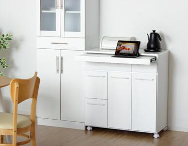 スライド棚付きダストボックス4D ホワイト