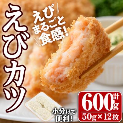 ふるさと納税 宇佐市 えびたっぷりえびカツ(計600g・50g×4枚×3P)【105800101】【大関食品】