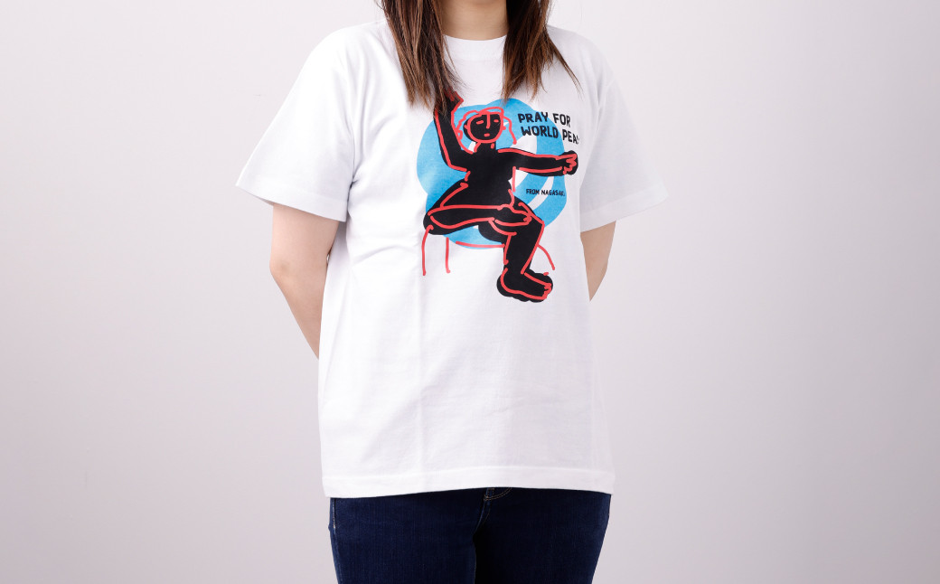 長崎から平和を！ピースなTシャツ・PEACEな ねこTシャツ（黒・白） Tシャツ 計3枚 セット 
