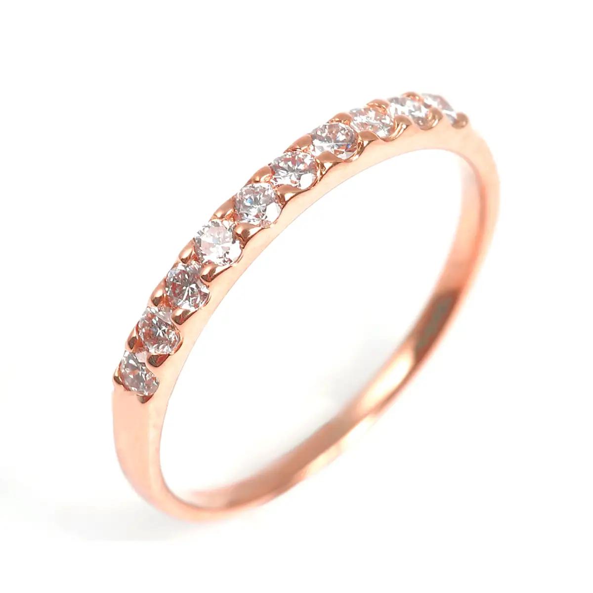 ピンキー　エタニティリング　0.18CT　Ｒ3996DI-R　ピンクゴールド【サイズ：1号～9号（0.5号刻み対応可）】