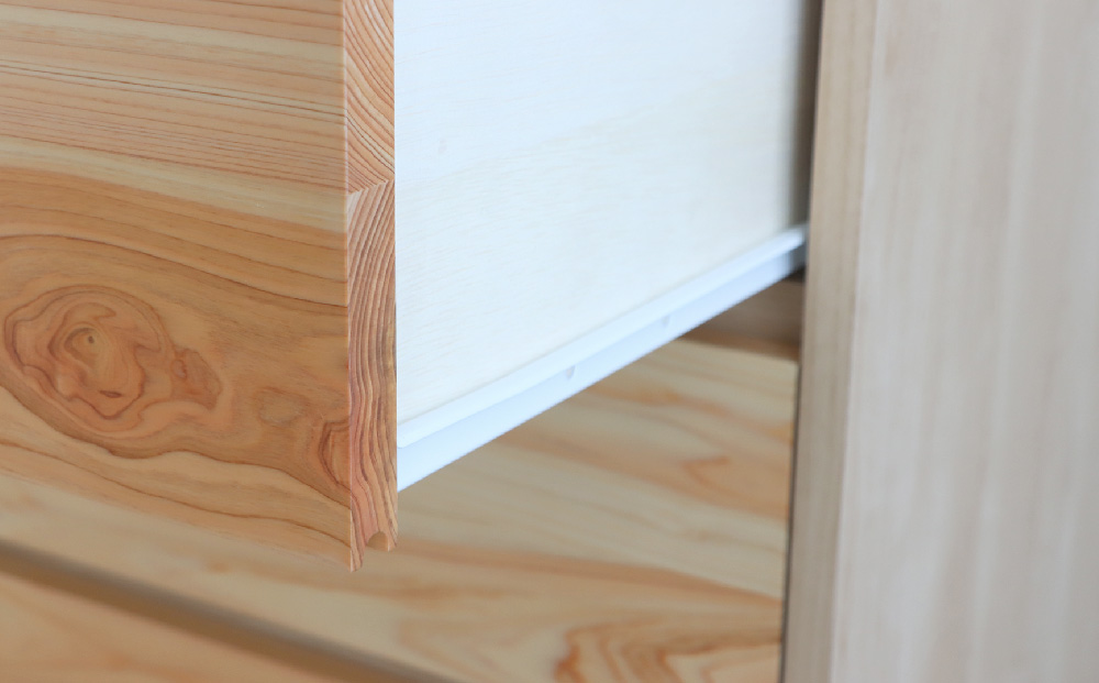 【東馬家具】チプレ 75チェスト【天然 ヒノキ シンプル 国産 自然素材 安心 安全 品質 ナチュラル 収納力 インテリア 完成品 脚のみ取付】(H060632)