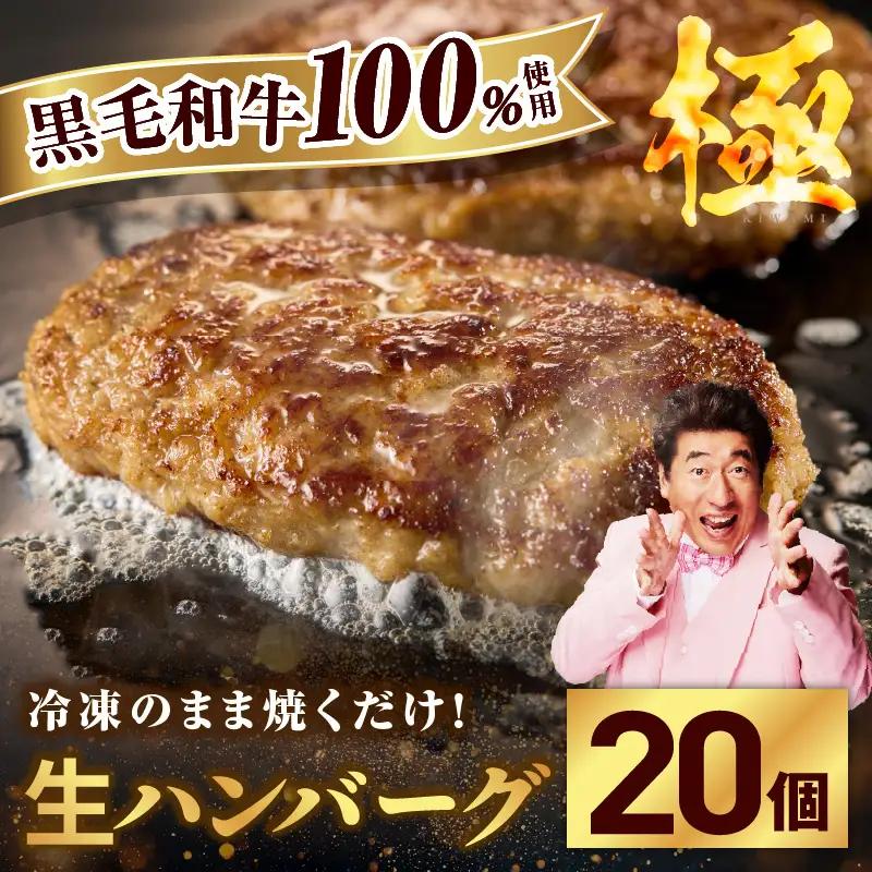 【黒毛牛肉100%】極み ハンバーグ 180g×20P