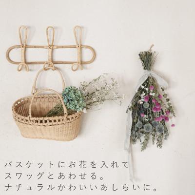 ふるさと納税 上富良野町 千日紅とユーカリのブーケ　大人ピンクがかわいいナチュラルなスワッグタイプのドライフラワーブーケ |  | 02