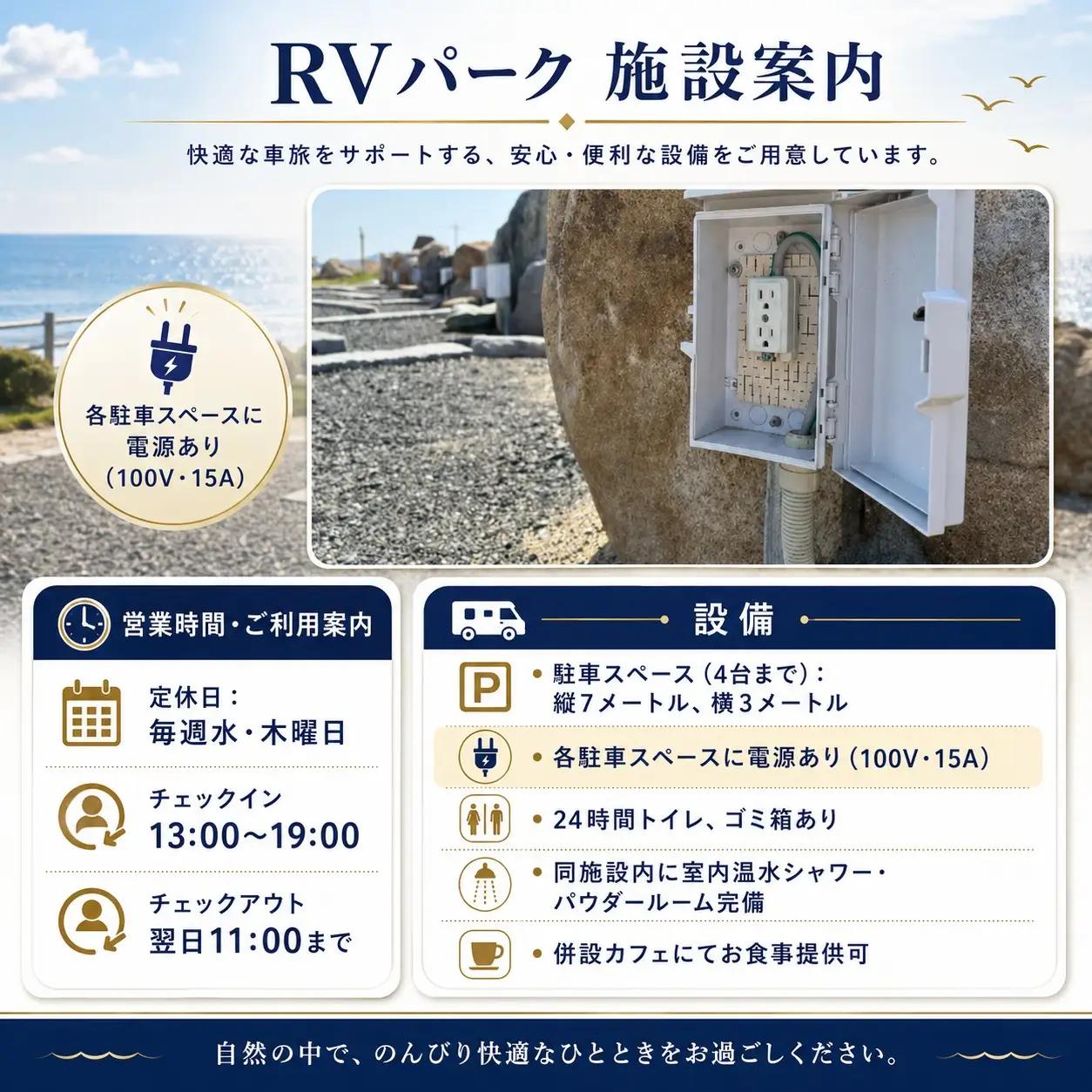 しお活HARBOR JRVA認定・RVPARK 1泊 利用券