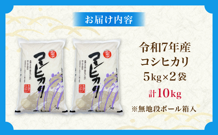 令和7年産 新米 コシヒカリ 計10kg お米 ご飯 ライス 国産 数量限定 期間限定 人気 食品 精米 白米 こしひかり 有洗米 おにぎり お弁当 炊き込みご飯 雑炊 ギフト プレゼント 贈り物 お