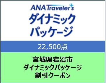 宮城県 岩沼市 ANAトラベラーズダイナミックパッケージ クーポン22，500点分