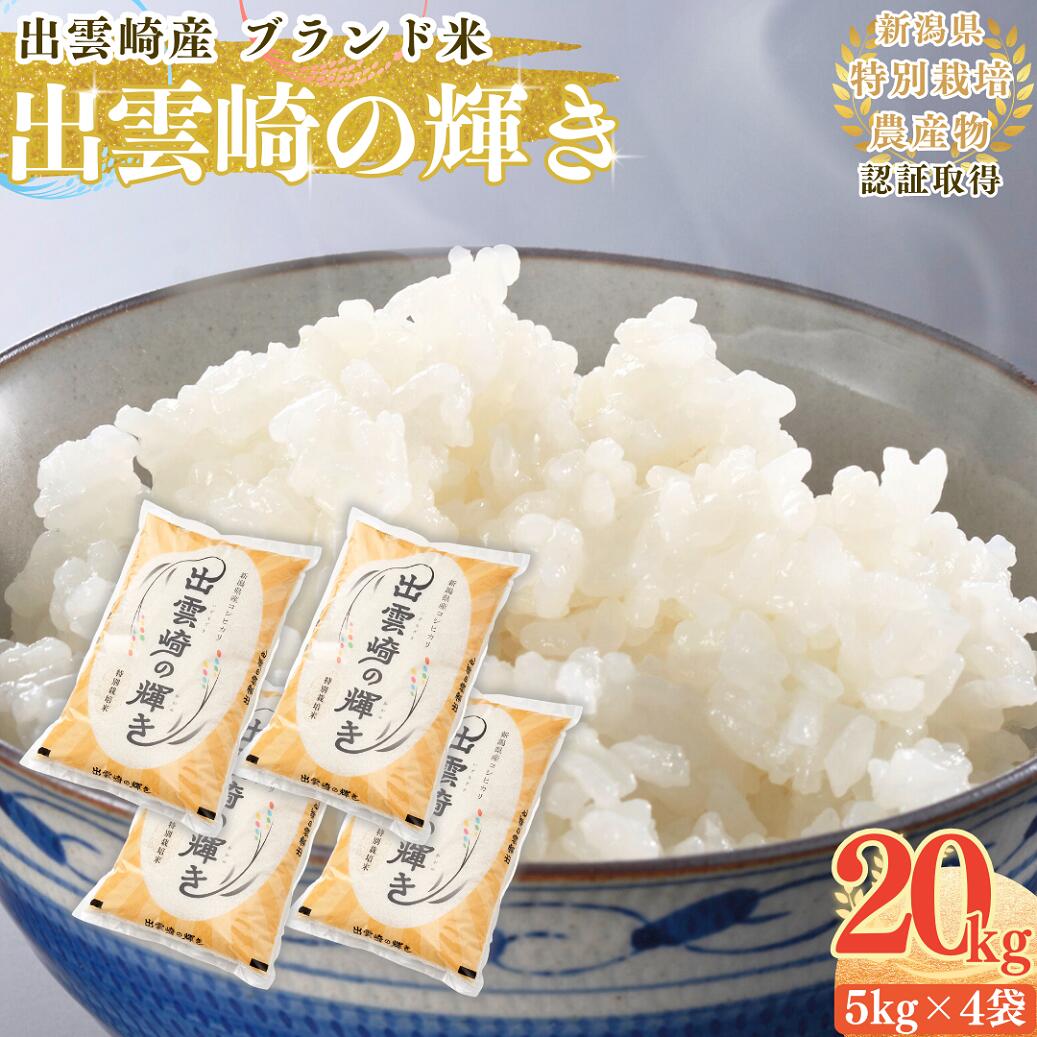 【ふるさと納税】【令和7年産新米】 特別栽培米 「出雲崎の輝き（コシヒカリ）」 20kg 新潟県産 出雲崎町産 ブランド米 白米 精米 お米 こしひかり