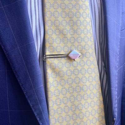 ふるさと納税 茅ヶ崎市 ArtOpus. ネクタイピン ホライズン 青ピンク 湘南 茅ヶ崎市 陶磁器 アートギフト |  | 01