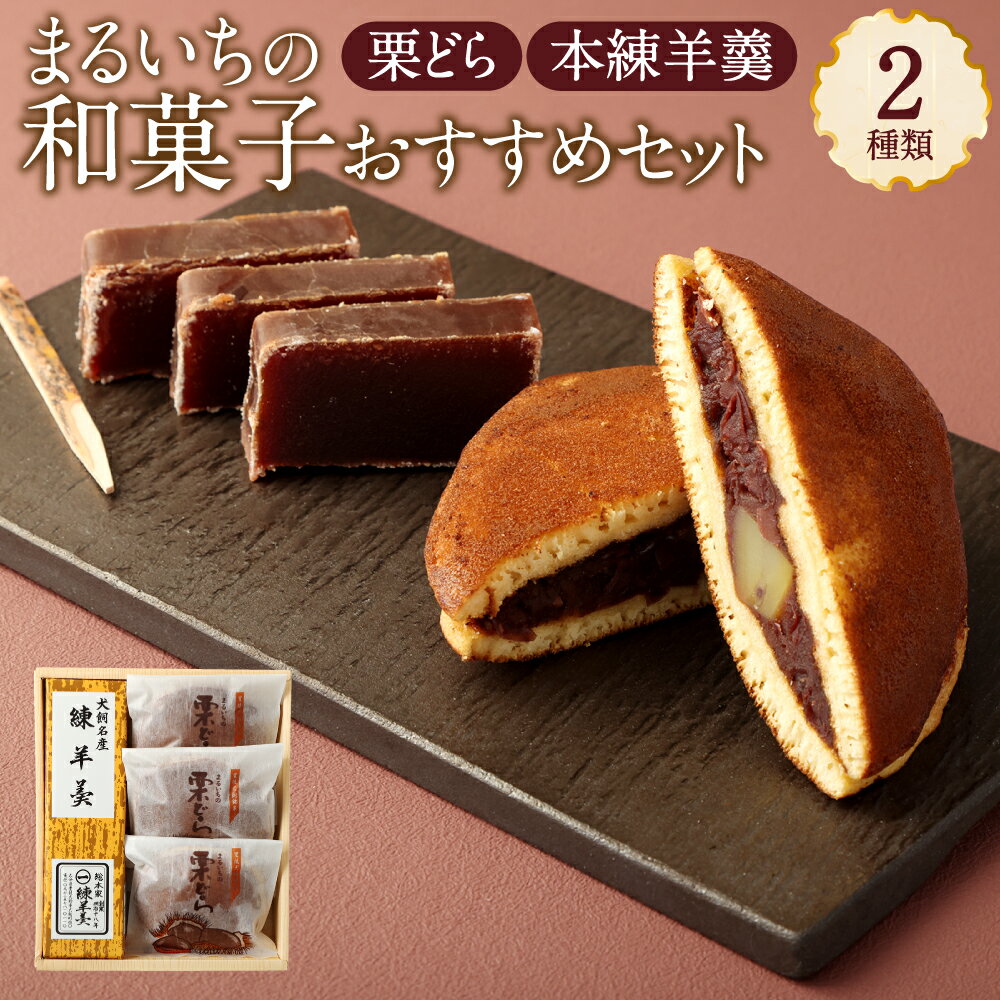 【ふるさと納税】豊後犬飼銘菓 まるいちの和菓子おすすめセット 2種 どら焼き 3個 ようかん 1本 あずき 小豆 和菓子 セット 詰め合わせ お菓子 ギフト 贈答 国産 九州 大分県 送料無料
