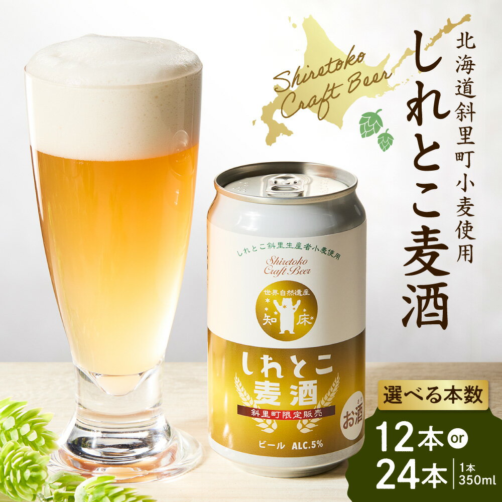 【ふるさと納税】しれとこ麦酒 　斜里町小麦使用　350ml×1ケース 缶(12本入/24本入)