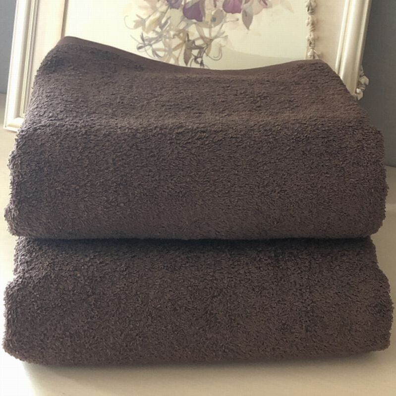 90×200超大判バスタオル２枚セット（ダークブラウン）泉州タオル【泉州タオル 国産 吸水 普段使い 無地 シンプル 日用品 家族 ファミリー】 099H3654