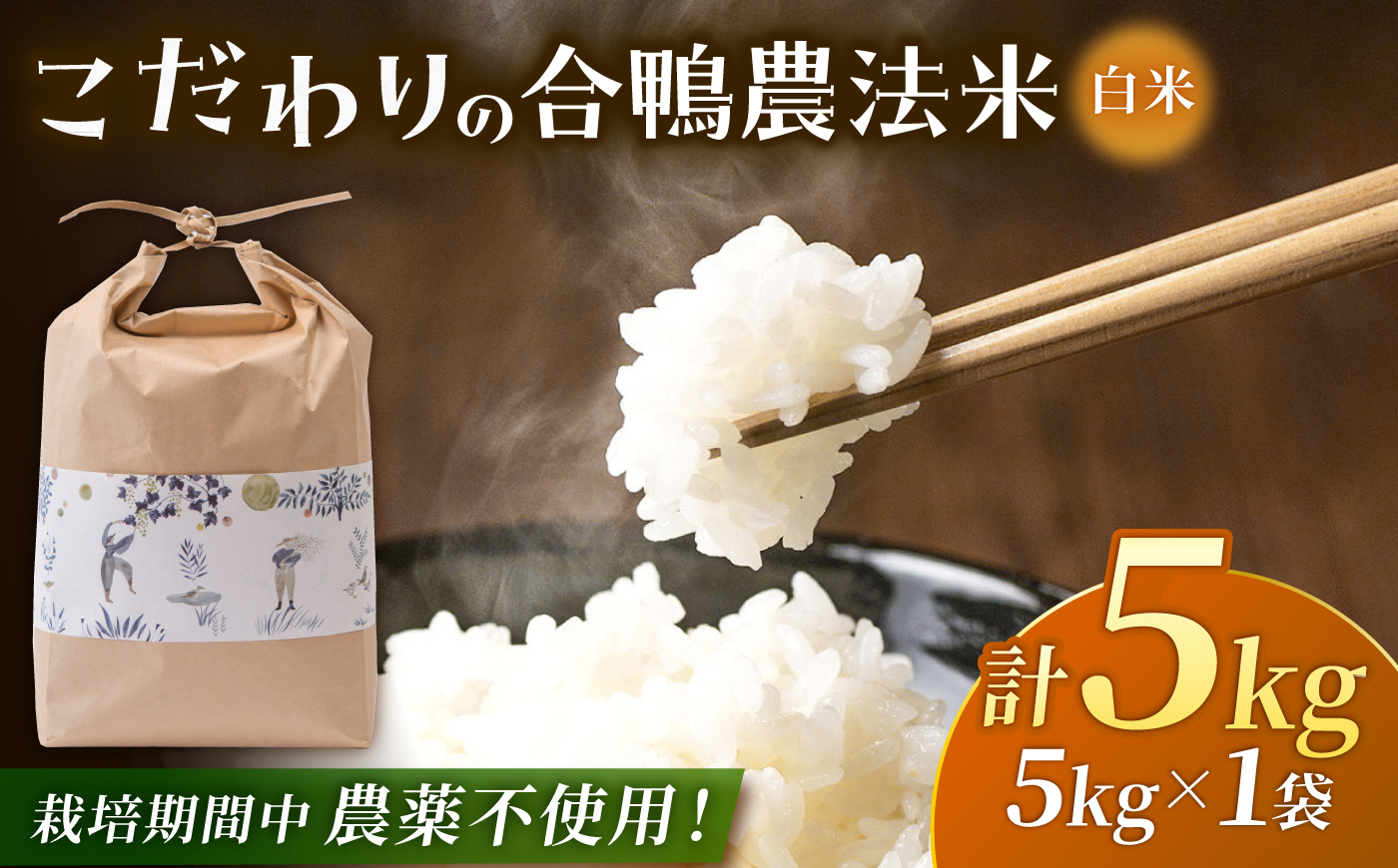 〈令和7年度産米〉 合鴨農法米 5kg 【あいがもん倶楽部】 令和7年産 [ZAR026]