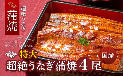 超絶うなぎ蒲焼　特大 4尾